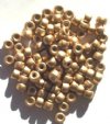 100 4x6mm Matte Gold Glass Crow Beads